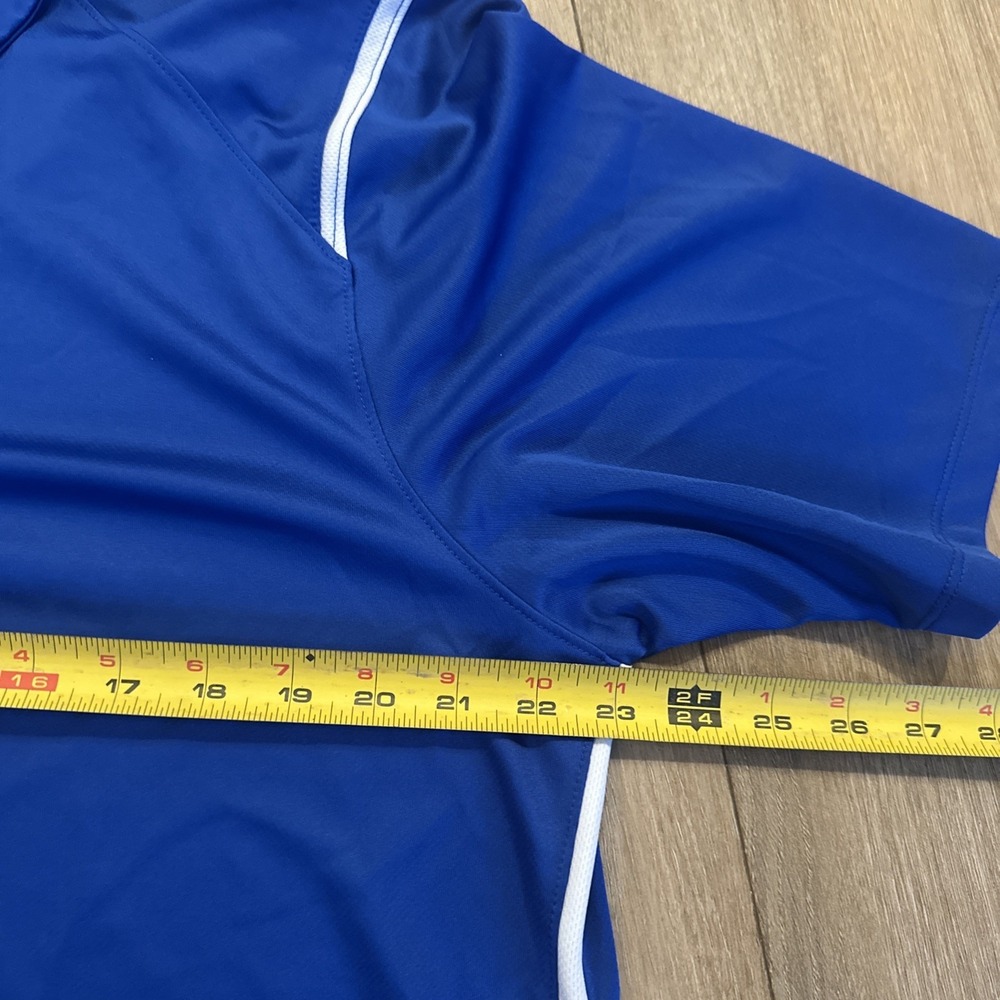 NIKE Dri-Fit Men's Large Royal Blue Short Sleeve Athletic Fit Polo Shirt Coach - Picture 8 of 9